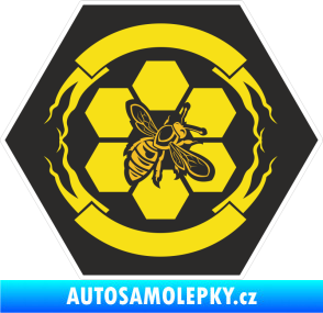 Samolepka Barevná včela 001 pravá plástev