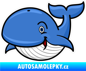 Samolepka Barevná velryba 002 levá