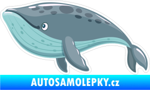Samolepka Barevná velryba 003 levá keporkak