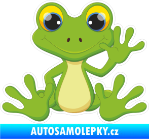 Samolepka Barevná žába 014 pravá mává