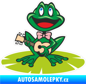 Samolepka Barevná žába 016 levá hra na kytaru