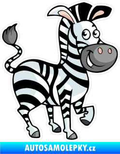 Samolepka Barevná zebra 004 pravá