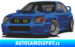 Samolepka Barevné auto 017 levá Subaru STI sportovní tuning