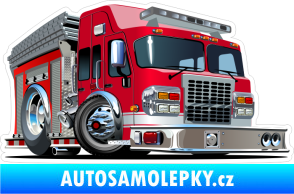 Samolepka Barevné hasičské auto 001 pravá
