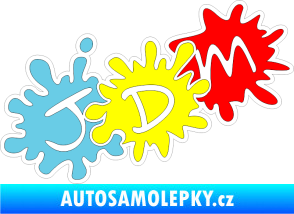 Samolepka Barevné kaňky JDM