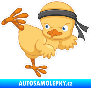 Samolepka Barevné kuře 001 levá karatista
