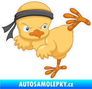 Samolepka Barevné kuře 001 pravá karatista