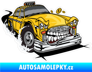 Samolepka Barevné monster auto 005 pravá taxi