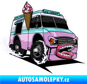 Samolepka Barevné monster auto 008 pravá zmrzlinář