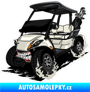 Samolepka Barevné monster auto 009 levá golfový vozík