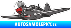 Samolepka Barevné monster letadlo 002 levá vojenské