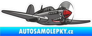 Samolepka Barevné monster letadlo 002 pravá vojenské