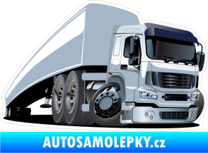 Samolepka Barevné nákladní auto 006 pravá karikatura