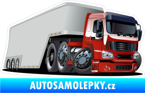 Samolepka Barevné nákladní auto 007 pravá karikatura