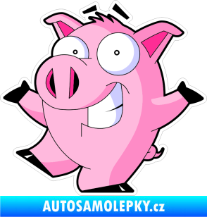 Samolepka Barevné prase 001 levá