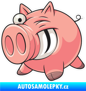 Samolepka Barevné prase 003 levá mrkající
