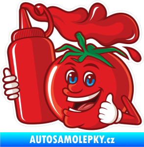 Samolepka Barevné rajče 001 levá s kečupem