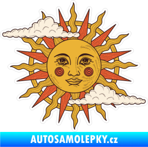 Samolepka Barevné sluníčko 003 levá s mráčky