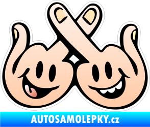 Samolepka Barevní smajlíci levá f*ck