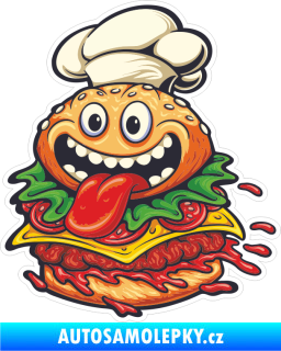 Samolepka Barevný burger 002 levá kuchaříček