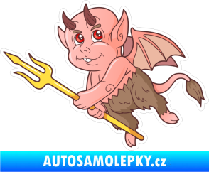 Samolepka Barevný čertík 010 levá s vidlemi