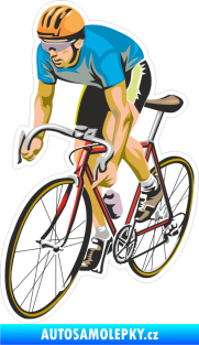 Samolepka Barevný cyklista 001 levá