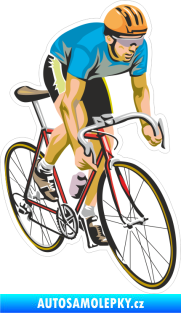 Samolepka Barevný cyklista 001 pravá