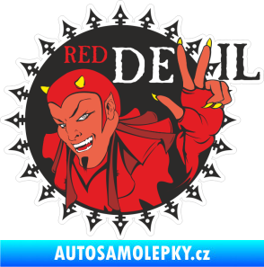 Samolepka Barevný ďábel 015 nápis Red Devil