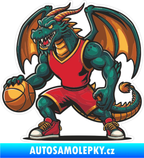 Samolepka Barevný drak 025 levá basketbal