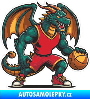 Samolepka Barevný drak 025 pravá basketbal