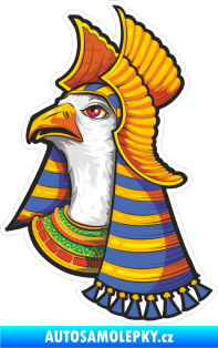 Samolepka Barevný egyptský motiv 005 levá orel s čelenkou