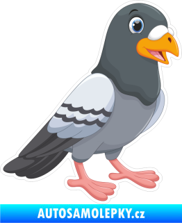 Samolepka Barevný holub 001 pravá
