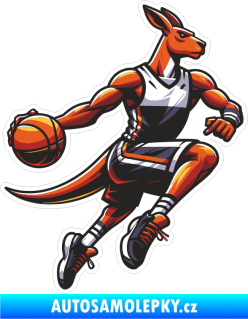 Samolepka Barevný klokan 004 pravá basketbalista s míčem