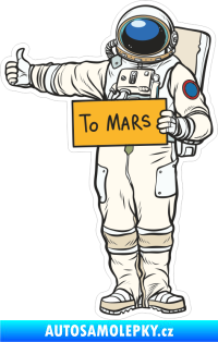 Samolepka Barevný kosmonaut 004 levá letím na Mars