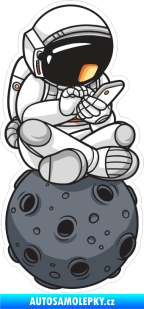 Samolepka Barevný kosmonaut 006 pravá zpráva z kosmu