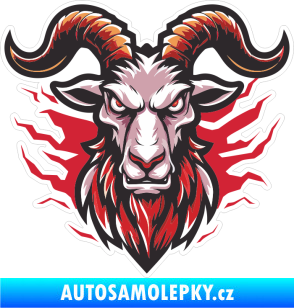 Samolepka Barevný kozel 007 rudé plameny