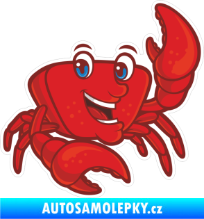 Samolepka Barevný krab 001 pravá mává
