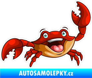 Samolepka Barevný krab 002 pravá mává