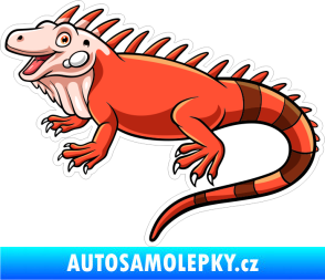 Samolepka Barevný leguán 003 levá usměvavý