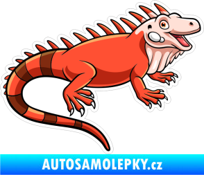 Samolepka Barevný leguán 003 pravá usměvavý