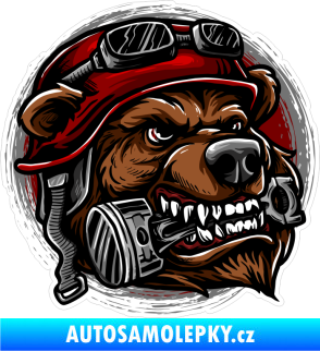 Samolepka Barevný medvěd  014 pravá moto mechanik