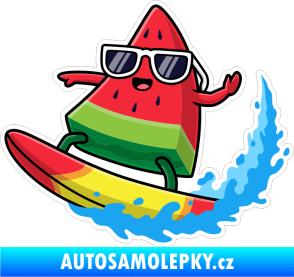 Samolepka Barevný meloun 002 levá vodní červený