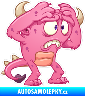 Samolepka Barevný monstřík 004 pravá udivený bubáček