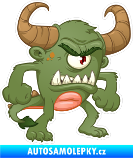Samolepka Barevný monstřík 008 pravá rohatý bubák