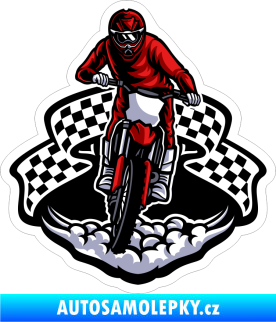 Samolepka Barevný motokros 001 levá