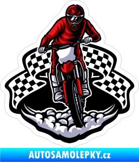 Samolepka Barevný motokros 001 pravá