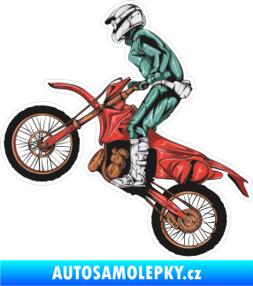 Samolepka Barevný motokros 004 levá na zadním kole