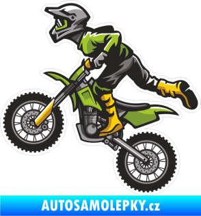 Samolepka Barevný motokros 007 levá motorkář