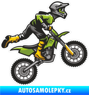 Samolepka Barevný motokros 007 pravá motorkář