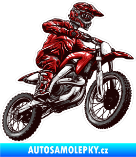 Samolepka Barevný motorkář 003 pravá motokros